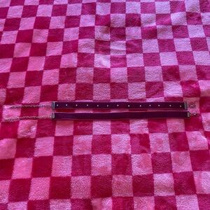 Fuchsia and gold velvet chokers